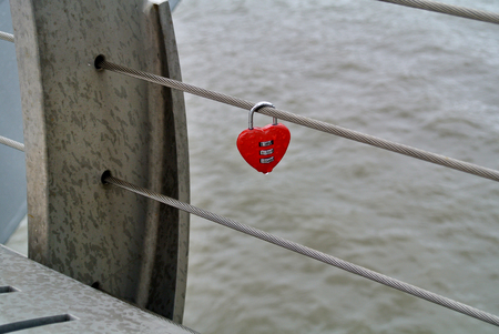 heart-shaped padlockの写真素材