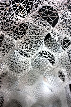 plastic material in abstract formの写真素材