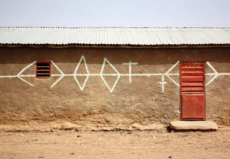 land construction in a African villageの写真素材