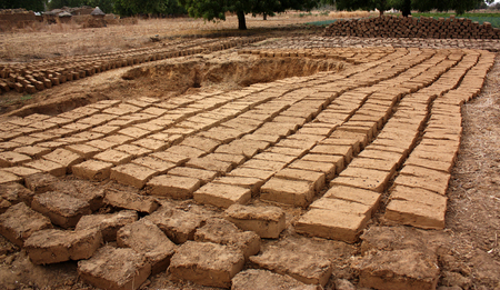ground brick productionの写真素材