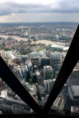 London, United kingdom - 17 September 2017: view from the Gherkin building during the dayのeditorial素材