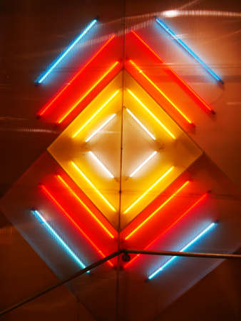 set of colorful wall lights tubes