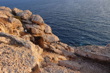 View from Cape Cavo Greco (Capo Greco) on the rocks and the sea. Cyprus.