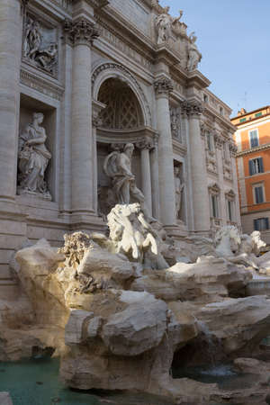 The legendary Trevi fountain in Romeの写真素材