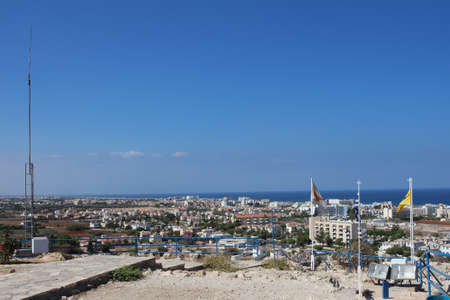 View of Protaras from the site where the Church of St. Elijah is located. Cyprus.の写真素材