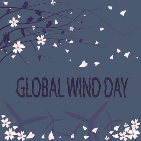 Global wind dayのイラスト素材