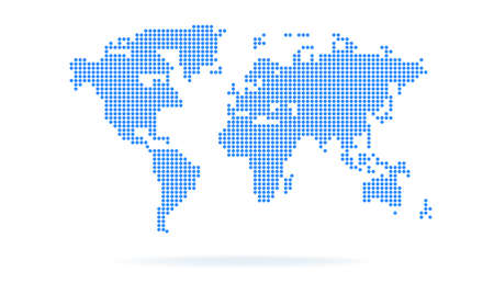 Print world map on whiteのイラスト素材