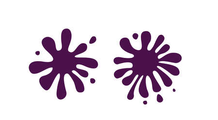 Print blots ink paint on whiteのイラスト素材