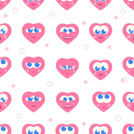 hearts emotion pattern vector illustrationのイラスト素材