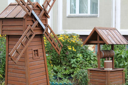 The decoration of the courtyard of the house.の写真素材