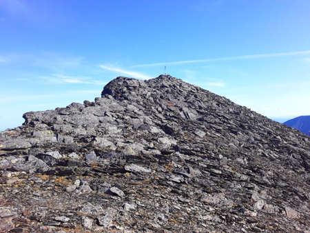 The highest point, the top of the mountain of the Circumpolar Urals in summerの写真素材