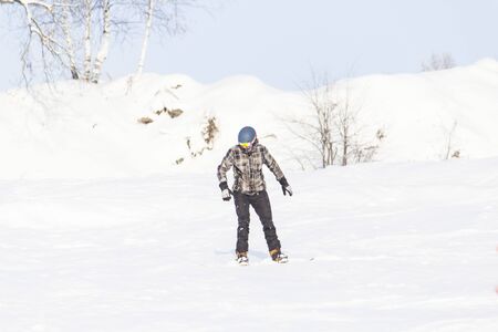 Men on the snowboardの写真素材