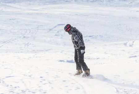 Men on the snowboardの写真素材