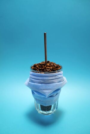 Pandemic concept background. Coronavirus idea. Plastic free.の写真素材