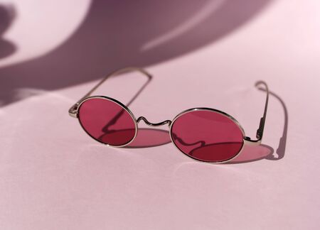 Sunglasses and shadows. Summer ideaの写真素材