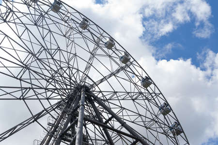 Ferris wheel on the background of the summer sky.の写真素材