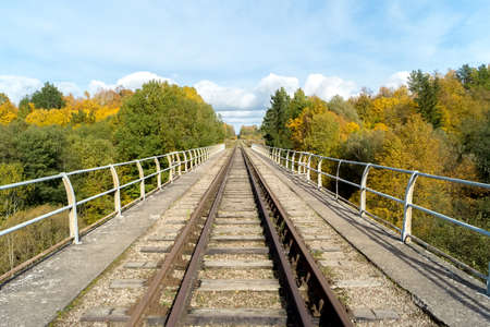 A railway bridge  near the village Tokarevka Kaliningrad region.