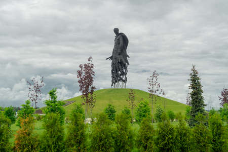Rzhev, Tver region, Russia - June 12, 2021: Monument to the Soviet soldier in the memorial complex in memory of the soldiers of the Great Patriotic Warのeditorial素材
