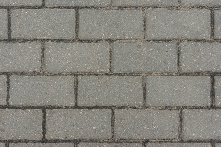 Paving surface with concrete tilesの写真素材