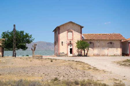 Calahorra, Granada, Spain, June 28, 2021: old and abandoned building of the Calahorra-Ferreira train stationのeditorial素材