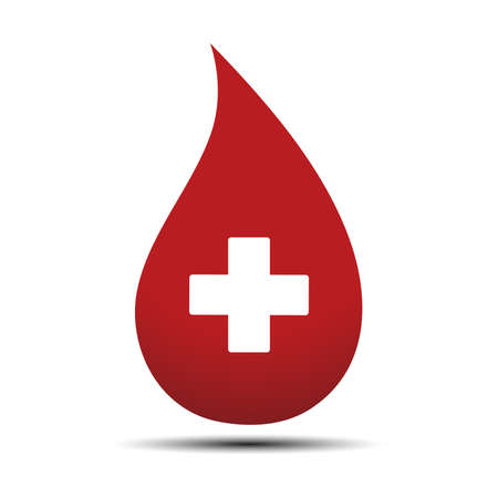 An emblem of blood transfusion on white background.のイラスト素材