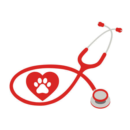 veterinarian logo on white backgroundのイラスト素材