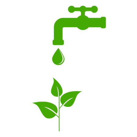 green Icon save environment and water conceptのイラスト素材