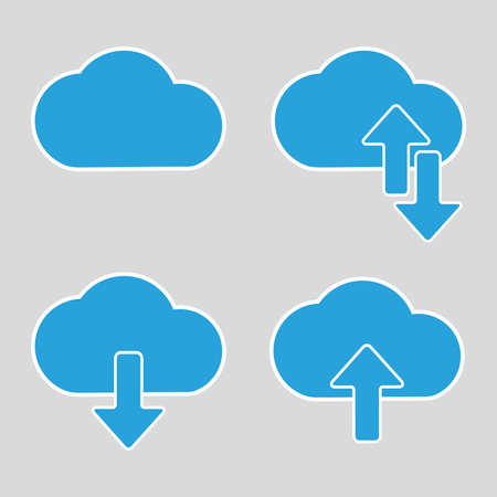 Cloud graphic design, vector illustration on a gray backgroundのイラスト素材