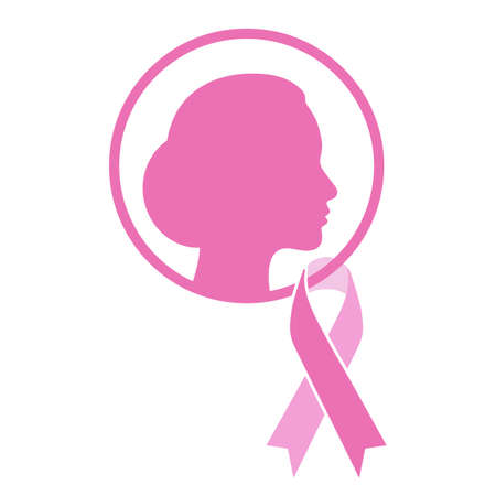 breast cancer pink ribbonのイラスト素材