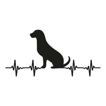 Veterinary symbol with a picture of dogのイラスト素材