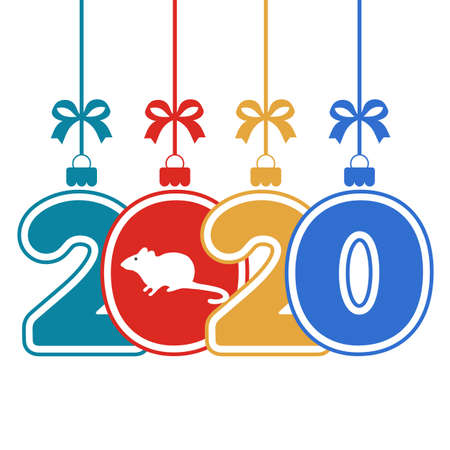 Merry Christmas Year 2020 greeting card