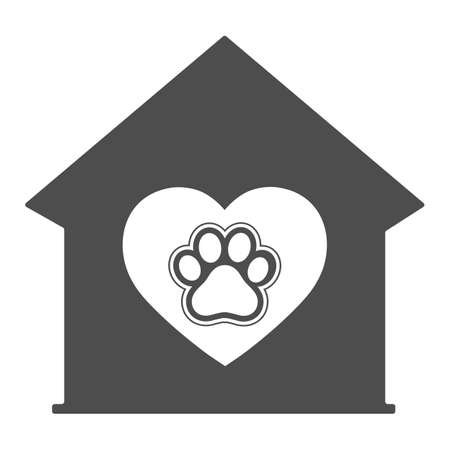 illustration emblem of a pet shop, veterinary clinic on a white backgroundのイラスト素材