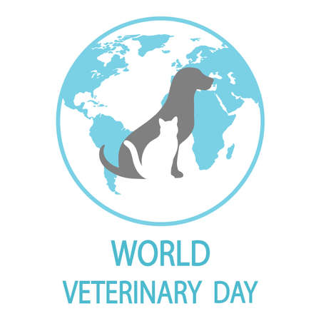 World Veterinary Day emblem on a white backgroundのイラスト素材