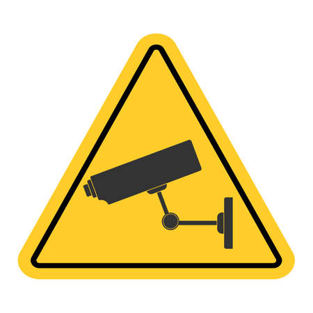 illustration of cctv camera on white backgroundのイラスト素材