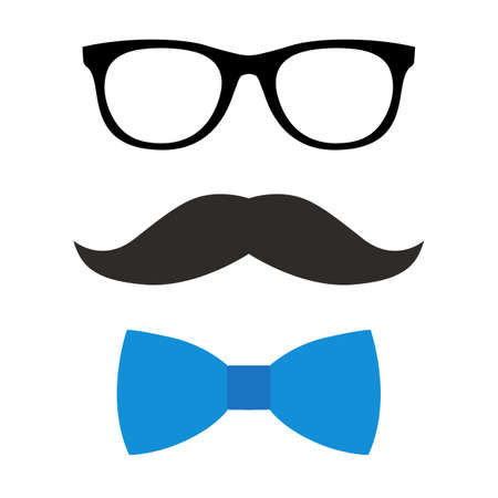 Father's Day illustration with mustache and glasses background.のイラスト素材