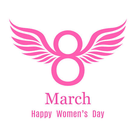 Women's Day March 8 on a white backgroundのイラスト素材