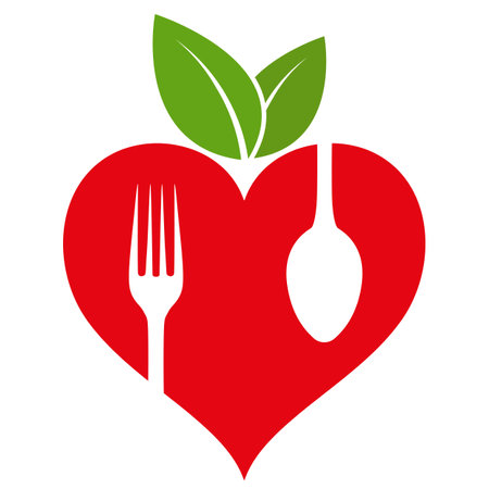 Illustration logo restaurant business and proper nutrition on a white backgroundのイラスト素材