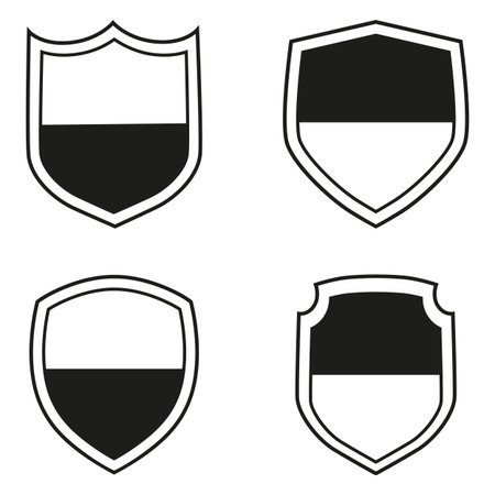 Shield icon vector set illustration. shield illustration sign collection. security symbol.のイラスト素材