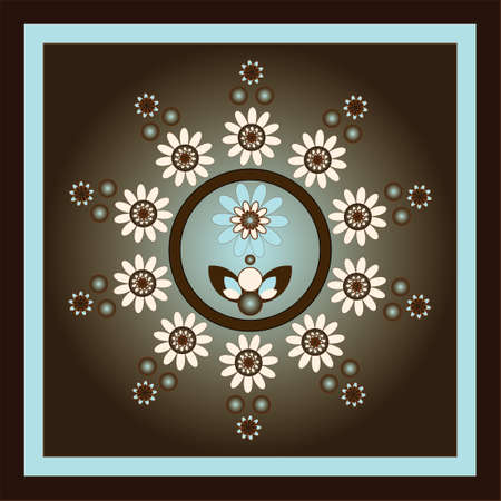 decorative circle pattern のイラスト素材