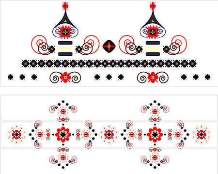 pattern decorative horizontal ornament on white backgroundのイラスト素材