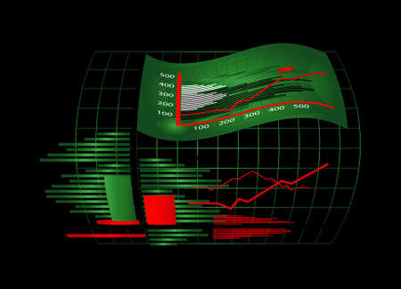 graphic with flag on black backgroundのイラスト素材