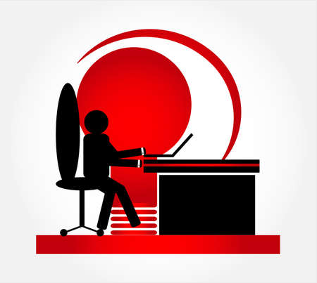 man on work in stressのイラスト素材