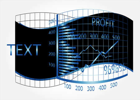 business chart with flagのイラスト素材