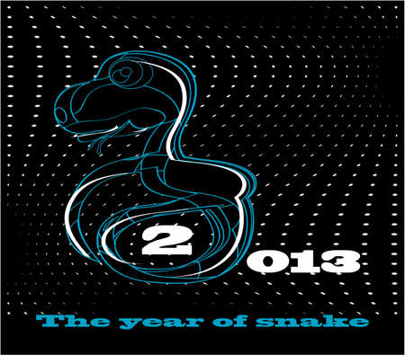 snake new year card 2013のイラスト素材