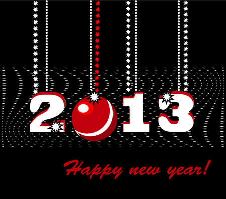 2013 new year card vector illustrationのイラスト素材