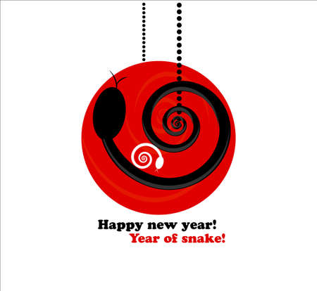 snake new year card 2013のイラスト素材