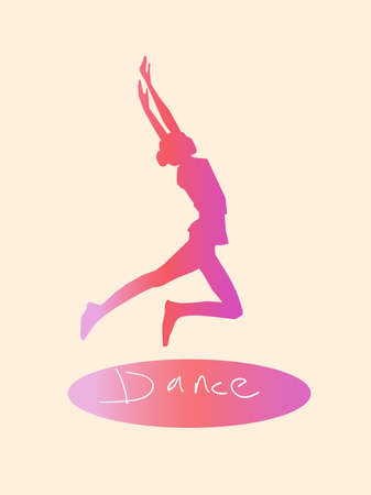 Dance silhouetteのイラスト素材