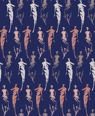 Fashion seamless patternのイラスト素材