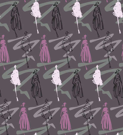 Fashion seamless patternのイラスト素材