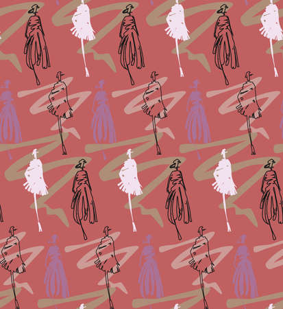 Fashion seamless patternのイラスト素材